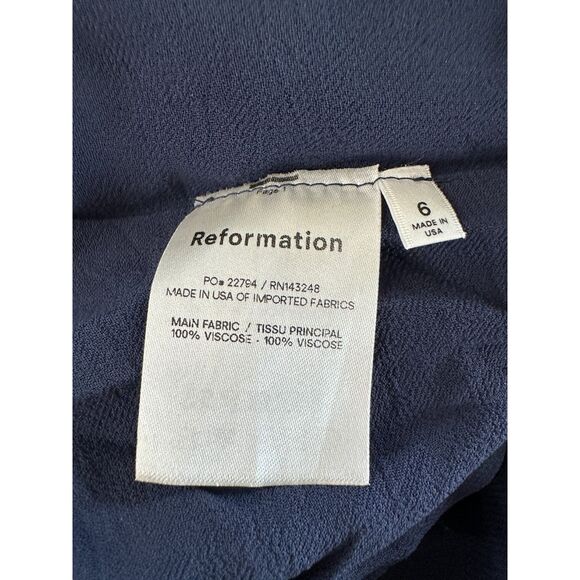 Reformation Fulton Midi Blue with Thigh Slit Size 6 - Picture 9 of 9
